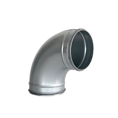 Spiro Bocht 90° Ø 080 mm. SAFE (met rubber)