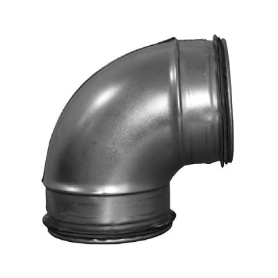 Spiro Korte Bocht 90° Ø 125 mm. SAFE (met rubber)