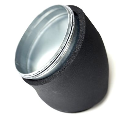 Climaduct 13mm bocht diameter 125 30 graden geisoleerd