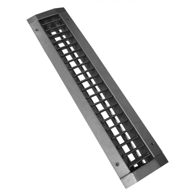 Kanaalrooster dubbel instelbaar 525x225mm voor toe-en afvoer