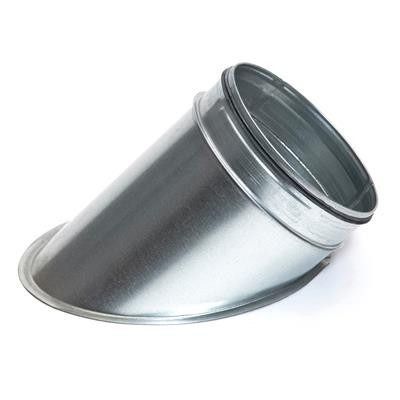 Spiro Platte Aftakking 45° Ø 100 mm. SAFE (met rubber)