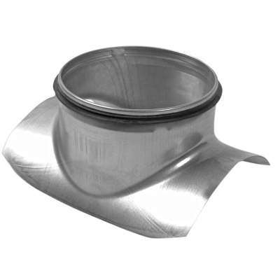 Spiro Zadelstuk 90° Ø 315/355-160 mm. SAFE (met rubber)